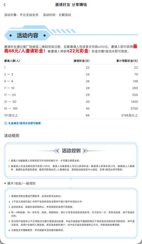 开云体育邀请好友分享赚钱奖励计划